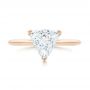 14k Rose Gold 14k Rose Gold Custom Trillion Diamond Solitaire Engagement Ring - Top View -  104875 - Thumbnail