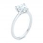 14k White Gold 14k White Gold Custom Trillion Diamond Solitaire Engagement Ring - Three-Quarter View -  104875 - Thumbnail