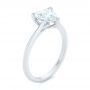 14k White Gold 14k White Gold Custom Trillion Diamond Solitaire Engagement Ring - Three-Quarter View -  104875 - Thumbnail