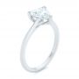 18k White Gold 18k White Gold Custom Trillion Diamond Solitaire Engagement Ring - Three-Quarter View -  104875 - Thumbnail