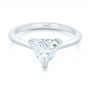 14k White Gold 14k White Gold Custom Trillion Diamond Solitaire Engagement Ring - Flat View -  104875 - Thumbnail