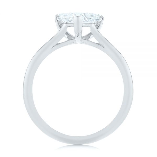 14k White Gold 14k White Gold Custom Trillion Diamond Solitaire Engagement Ring - Front View -  104875