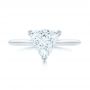 14k White Gold 14k White Gold Custom Trillion Diamond Solitaire Engagement Ring - Top View -  104875 - Thumbnail