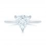 14k White Gold 14k White Gold Custom Trillion Diamond Solitaire Engagement Ring - Top View -  104875 - Thumbnail