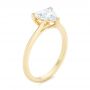18k Yellow Gold Custom Trillion Diamond Solitaire Engagement Ring - Three-Quarter View -  104875 - Thumbnail