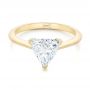 14k Yellow Gold 14k Yellow Gold Custom Trillion Diamond Solitaire Engagement Ring - Flat View -  104875 - Thumbnail