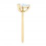 18k Yellow Gold Custom Trillion Diamond Solitaire Engagement Ring - Side View -  104875 - Thumbnail