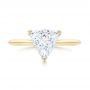 14k Yellow Gold 14k Yellow Gold Custom Trillion Diamond Solitaire Engagement Ring - Top View -  104875 - Thumbnail