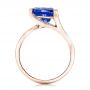 18k Rose Gold 18k Rose Gold Custom Trillion Tanzanite Engagement Ring - Front View -  102109 - Thumbnail