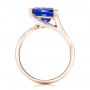 14k Rose Gold 14k Rose Gold Custom Trillion Tanzanite Engagement Ring - Front View -  102109 - Thumbnail