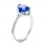 14k White Gold 14k White Gold Custom Trillion Tanzanite Engagement Ring - Three-Quarter View -  102109 - Thumbnail