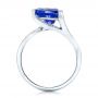 18k White Gold Custom Trillion Tanzanite Engagement Ring - Front View -  102109 - Thumbnail