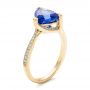 18k Yellow Gold 18k Yellow Gold Custom Trillion Tanzanite Engagement Ring - Three-Quarter View -  102109 - Thumbnail