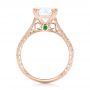 14k Rose Gold 14k Rose Gold Custom Tsavorite And Diamond Engagement Ring - Front View -  102966 - Thumbnail
