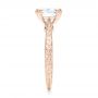 14k Rose Gold 14k Rose Gold Custom Tsavorite And Diamond Engagement Ring - Side View -  102966 - Thumbnail