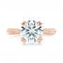14k Rose Gold 14k Rose Gold Custom Tsavorite And Diamond Engagement Ring - Top View -  102966 - Thumbnail