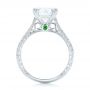  Platinum Custom Tsavorite And Diamond Engagement Ring - Front View -  102966 - Thumbnail