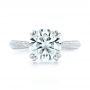  Platinum Custom Tsavorite And Diamond Engagement Ring - Top View -  102966 - Thumbnail