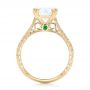 18k Yellow Gold 18k Yellow Gold Custom Tsavorite And Diamond Engagement Ring - Front View -  102966 - Thumbnail