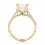 14k Yellow Gold 14k Yellow Gold Custom Tsavorite And Diamond Engagement Ring - Front View -  102966 - Thumbnail