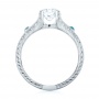  Platinum Platinum Custom Turquoise And Diamond Engagement Ring - Front View -  103536 - Thumbnail