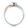 14k White Gold And 14K Gold Custom Two-tone Alexandrite And Diamond Engagement Ring - Front View -  101566 - Thumbnail