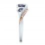 14k White Gold And 14K Gold Custom Two-tone Alexandrite And Diamond Engagement Ring - Side View -  101566 - Thumbnail