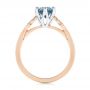 14k Rose Gold And Platinum 14k Rose Gold And Platinum Custom Two-tone Blue Sapphire And Diamond Engagement Ring - Front View -  104084 - Thumbnail