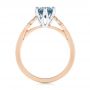 14k Rose Gold And 14K Gold 14k Rose Gold And 14K Gold Custom Two-tone Blue Sapphire And Diamond Engagement Ring - Front View -  104084 - Thumbnail