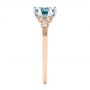 14k Rose Gold And 14K Gold 14k Rose Gold And 14K Gold Custom Two-tone Blue Sapphire And Diamond Engagement Ring - Side View -  104084 - Thumbnail