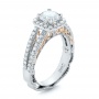  14K Gold 14K Gold Custom Two-tone Diamond Engagement Ring - Three-Quarter View -  102127 - Thumbnail