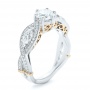  Platinum Platinum Custom Two-tone Diamond Engagement Ring - Three-Quarter View -  103131 - Thumbnail