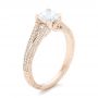 18k Rose Gold And Platinum 18k Rose Gold And Platinum Custom Two-tone Diamond Engagement Ring - Three-Quarter View -  102433 - Thumbnail
