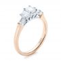 18k Rose Gold And Platinum 18k Rose Gold And Platinum Custom Two-tone Diamond Engagement Ring - Three-Quarter View -  103505 - Thumbnail