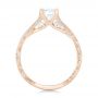 18k Rose Gold And 14K Gold 18k Rose Gold And 14K Gold Custom Two-tone Diamond Engagement Ring - Front View -  102433 - Thumbnail