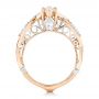 14k Rose Gold And 14K Gold Custom Two-tone Diamond Engagement Ring - Front View -  102464 - Thumbnail