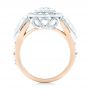 14k Rose Gold And 14K Gold 14k Rose Gold And 14K Gold Custom Two-tone Diamond Engagement Ring - Front View -  102549 - Thumbnail