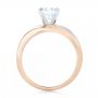 14k Rose Gold And 18K Gold 14k Rose Gold And 18K Gold Custom Two-tone Diamond Engagement Ring - Front View -  102587 - Thumbnail
