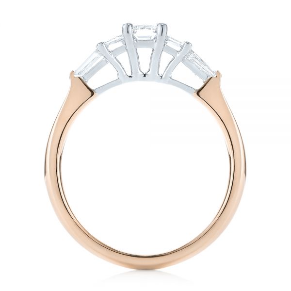 18k Rose Gold And 14K Gold 18k Rose Gold And 14K Gold Custom Two-tone Diamond Engagement Ring - Front View - 103505