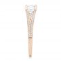 18k Rose Gold And 14K Gold 18k Rose Gold And 14K Gold Custom Two-tone Diamond Engagement Ring - Side View -  102433 - Thumbnail