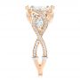 14k Rose Gold And 14K Gold Custom Two-tone Diamond Engagement Ring - Side View -  102464 - Thumbnail