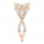 14k Rose Gold And 14K Gold Custom Two-tone Diamond Engagement Ring - Side View -  102464 - Thumbnail
