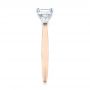 18k Rose Gold And 14K Gold 18k Rose Gold And 14K Gold Custom Two-tone Diamond Engagement Ring - Side View -  103505 - Thumbnail
