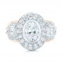 18k Rose Gold And Platinum 18k Rose Gold And Platinum Custom Two-tone Diamond Engagement Ring - Top View -  102549 - Thumbnail