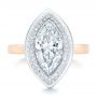  Platinum And 14k Rose Gold Platinum And 14k Rose Gold Custom Two-tone Diamond Engagement Ring - Top View -  102947 - Thumbnail