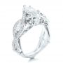 18k White Gold And Platinum 18k White Gold And Platinum Custom Two-tone Diamond Engagement Ring - Three-Quarter View -  102464 - Thumbnail