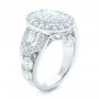 18k White Gold And Platinum 18k White Gold And Platinum Custom Two-tone Diamond Engagement Ring - Three-Quarter View -  102549 - Thumbnail