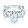 18k White Gold And Platinum 18k White Gold And Platinum Custom Two-tone Diamond Engagement Ring - Flat View -  102464 - Thumbnail