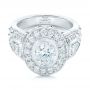 18k White Gold And Platinum 18k White Gold And Platinum Custom Two-tone Diamond Engagement Ring - Flat View -  102549 - Thumbnail