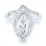  Platinum And 18k White Gold Platinum And 18k White Gold Custom Two-tone Diamond Engagement Ring - Flat View -  102947 - Thumbnail